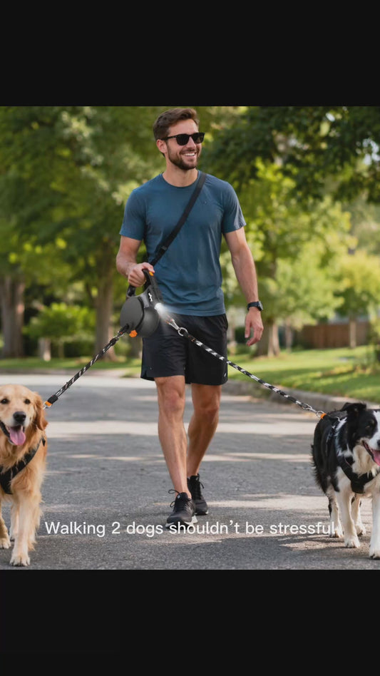 Auto Double Dog Leash